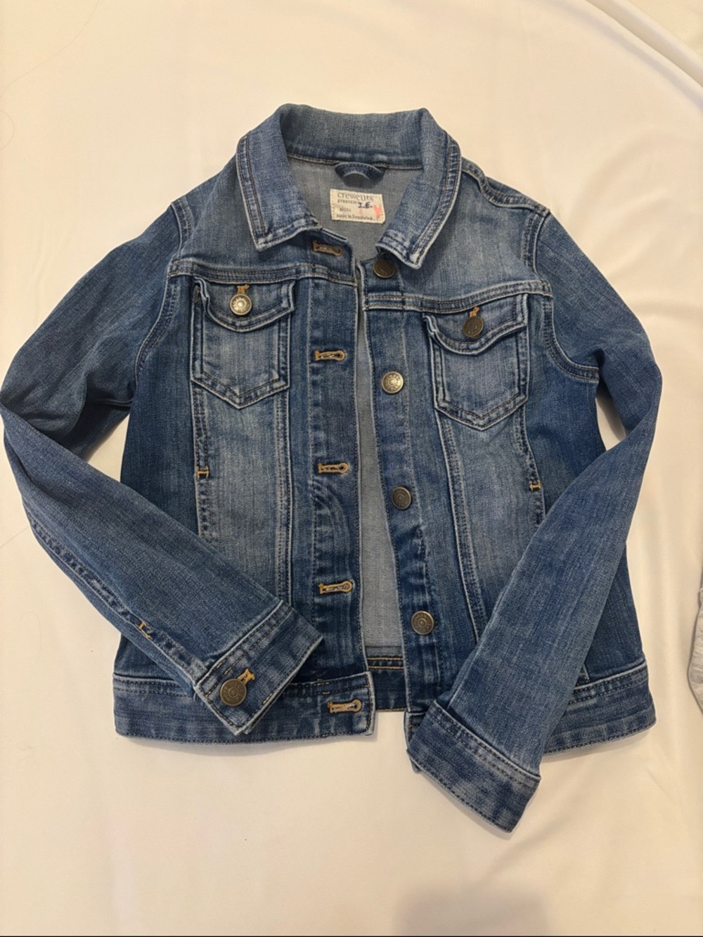 Crewcuts kids denim jacket size 8